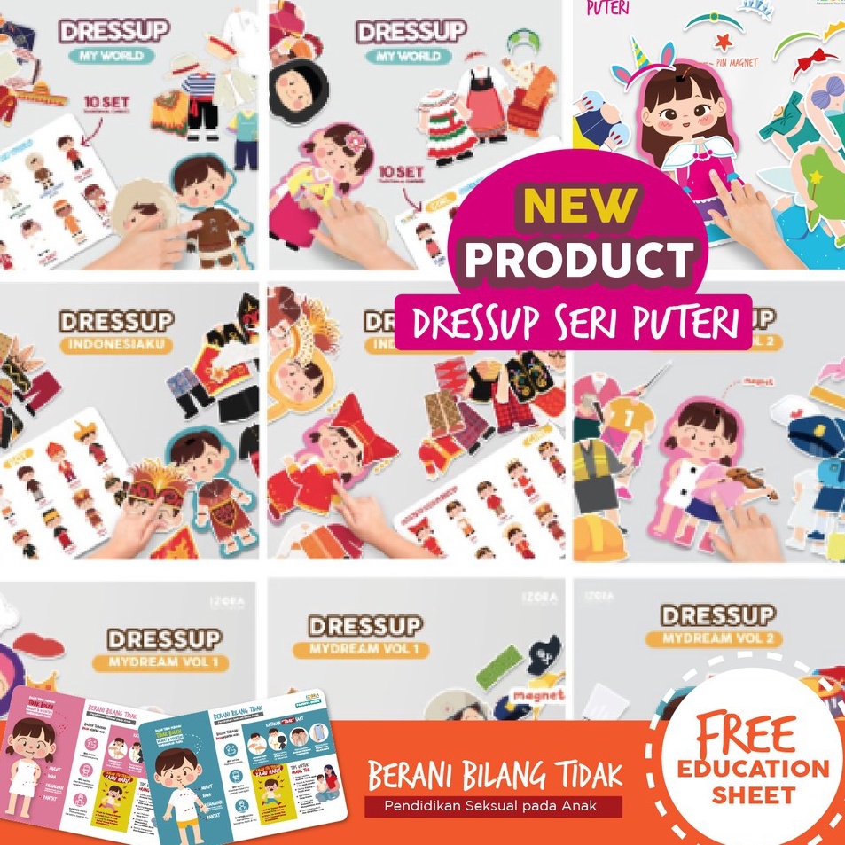 ♥Ikc BUSY PAGE MAINAN ANAK EDUKASI DRESSUP PRINCESS BP BEPE PROFESI BAJU BAJUAN BK BONEKA KERTAS BAJ