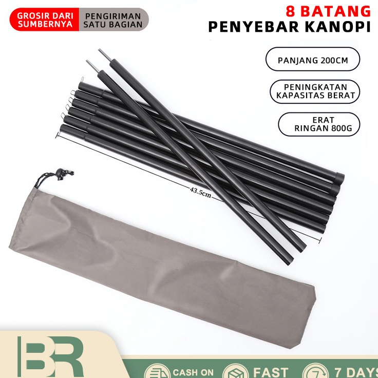 - Saham bernilai tinggi/Diameter 1,6 cm Tiang flysheet /Tiang bivak Ds adventure bahan alumunium/tia