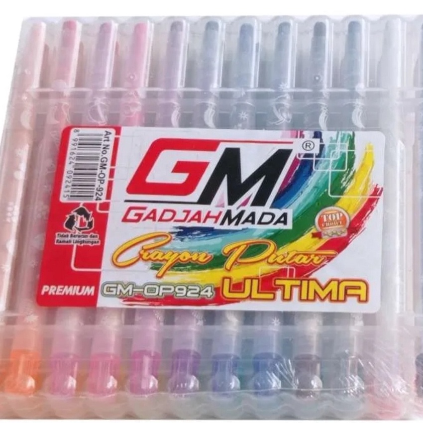 

(L➲.◆15O) KRAYON CRAYON PUTAR 24 WARNA GM-OP924 WARNA PASTEL kekiniian..!