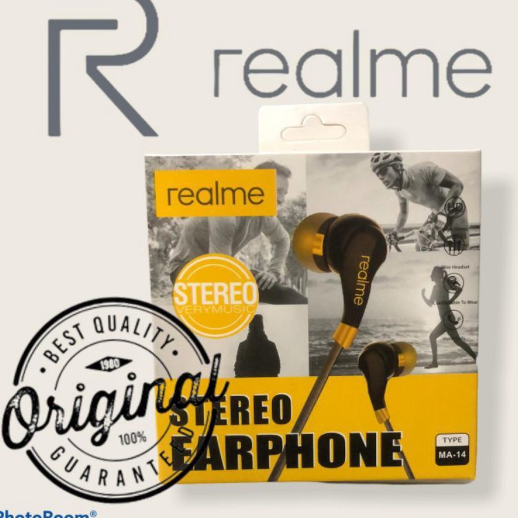 Terlaku. HF Stereo Earphone Headset Realme New HD Sound Extra Bass MA-14 Best Produk