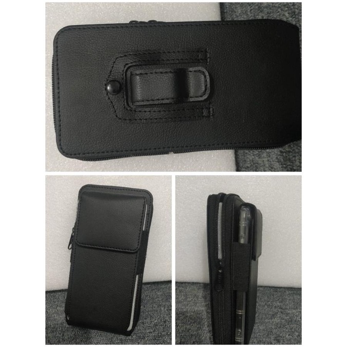 TAS HP PINGGANG PRIA KULIT UKURAN 6-7 INCH 2 SLOT TAS HP PRIA