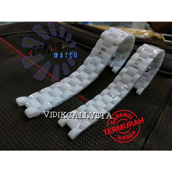 STRAP GC CERAMIC PUTIH / TALI JAM GC KERAMIK PUTIH SUPER