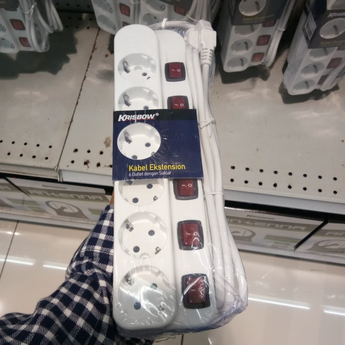 Bestseller Colokan Listrik Isi 6 Krisbow Kable Colokan Listrik Krisbow