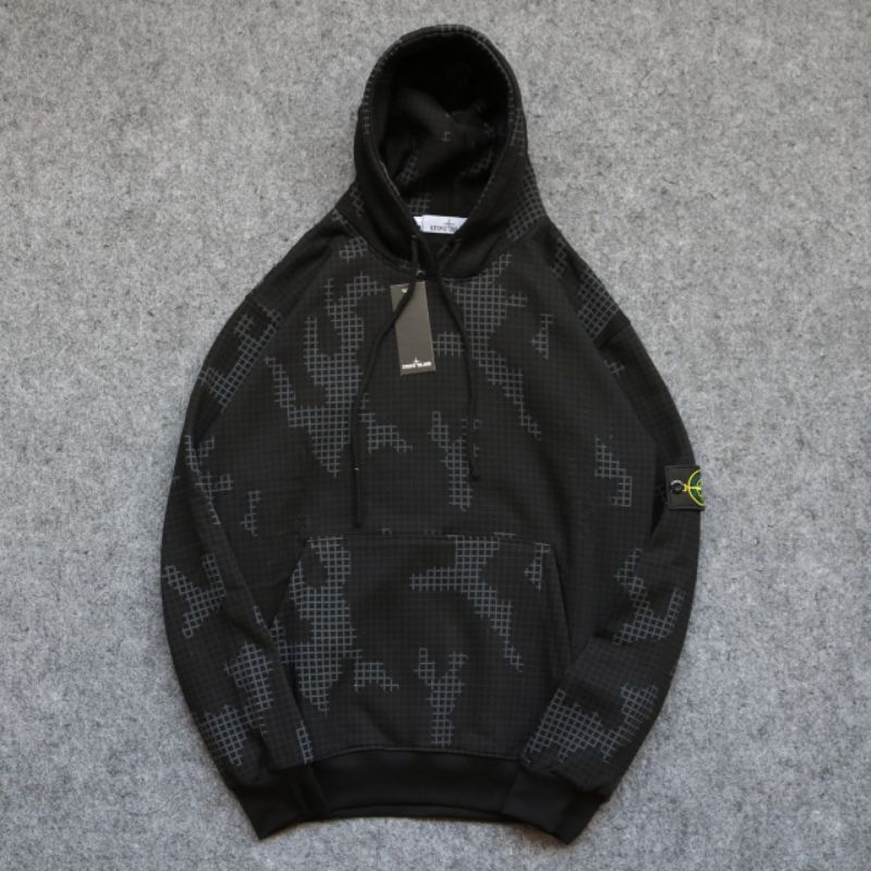 HOODIE SWITER PULPRIN STONE ISLAND FULLTAG+logo bordir