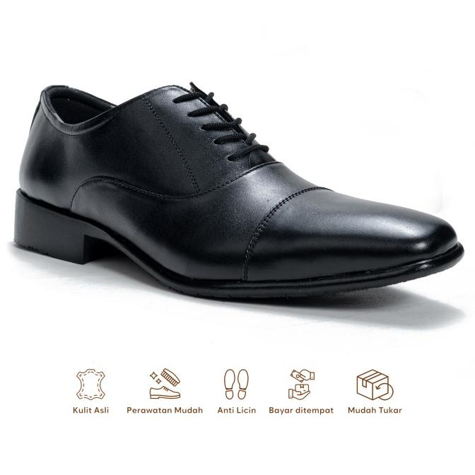 Sepatu Pria Pantofel Formal Tali Original Fordza F7002