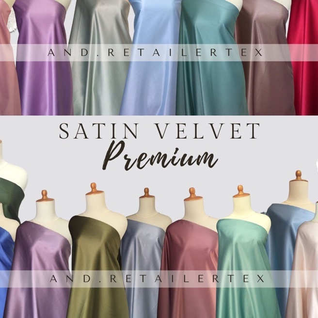 [❤.E9S✉> Bahan Kain Satin Velvet Premium Background Backdrop Foto Produk OOTD Estetik Warna Putih Tu