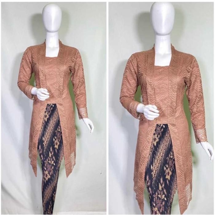 KEBAYA BROKAT KARTINI MODERN LENGAN PANJANG