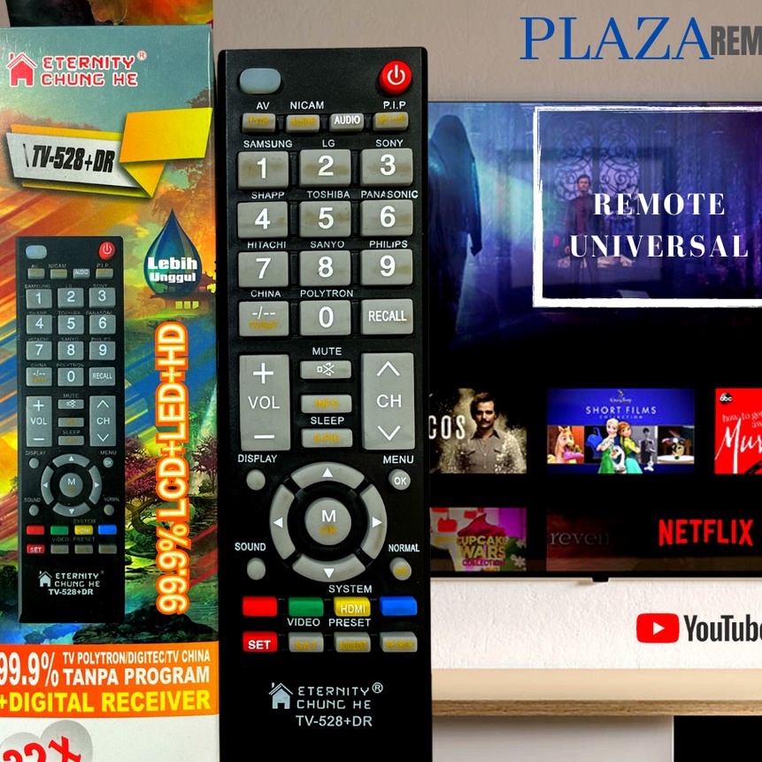 (HR/✯I➤) REMOTE MULTI TV LCD LED TABUNG CHUNGHE 528 LG ICHIKO JUC SONY POLYTRON DLL / siiap.dikirim.