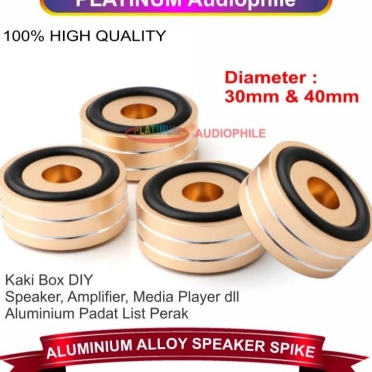 ¯ GROSIR Speaker Spike Kaki Box Audio Stand Aluminium Alloy Gold 30mm Buruan Beli'