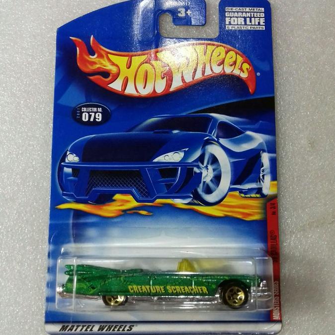 Hot Wheels 59 Cadillac. US Card Monster Series Tahun 2000. Classic Car