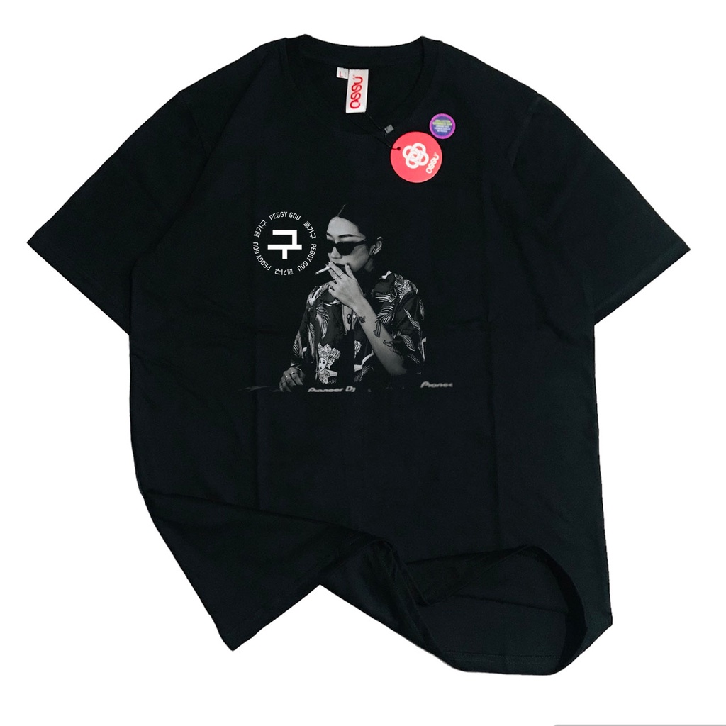 PEGGY GOU TSHIRT | KAOS DJ PEGGY GOU BLACK WASHED GREY TEE