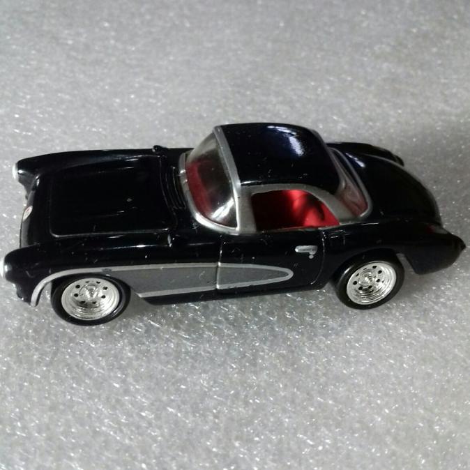 JOHNNY LIGHTNING 1957 CHEVY CORVETTE USED UNDER LICENSED. LOOSE. HITAM