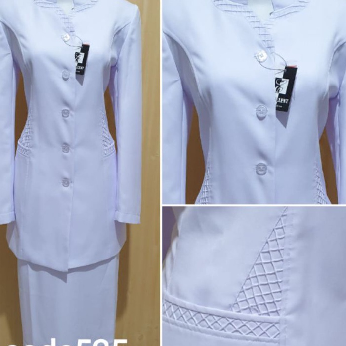 (P❤♪12.Y> seragam pns putih hitam wanita/ seragam putih putih wanita/ seragam asn wanita putih hitam