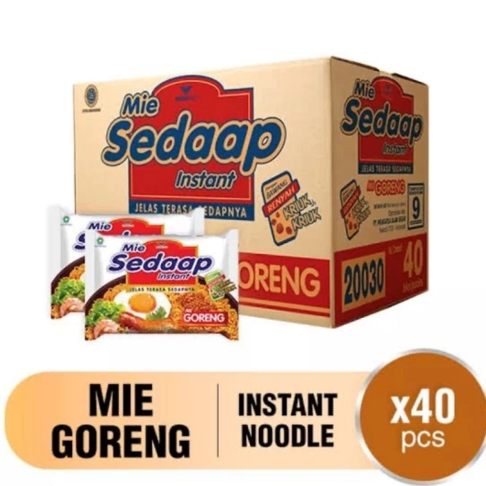 

Sedaap Mie Instant Mi Goreng 90g (1 dus isi 40 bungkus)