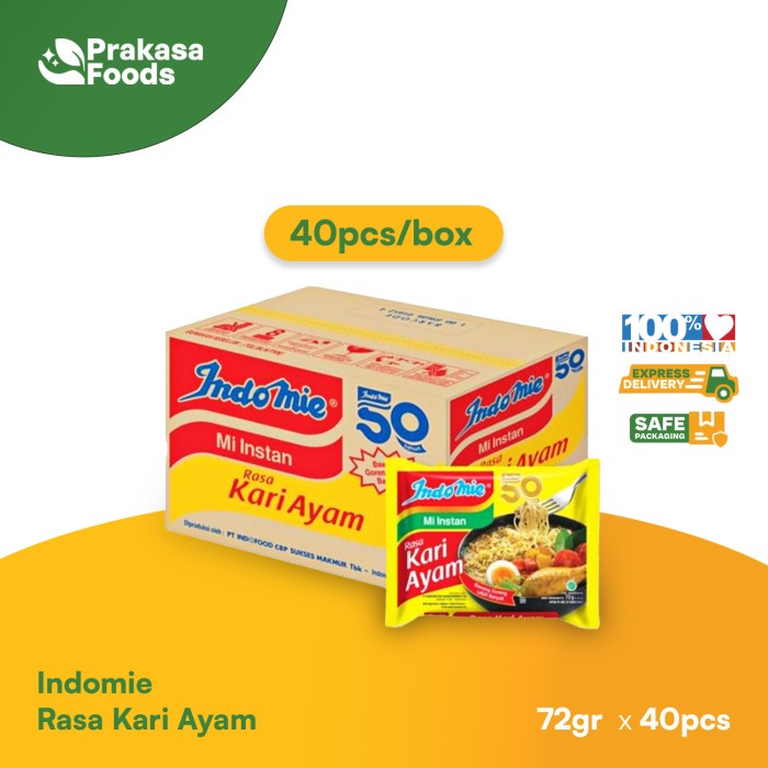 

Indomie Kuah Kari Ayam 1 Carton
