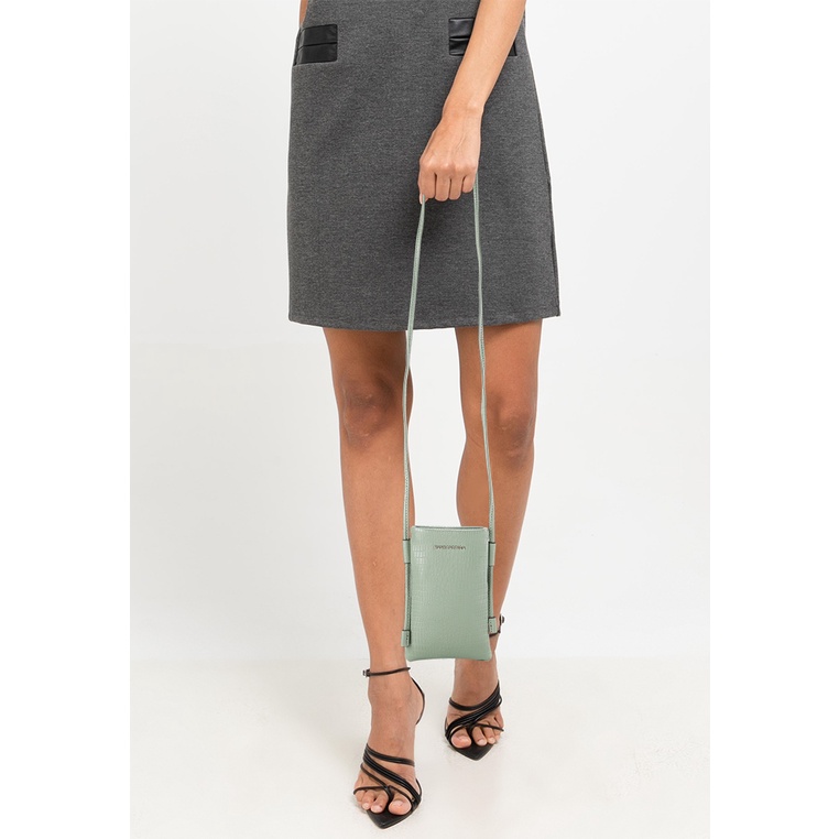 Tas Selempang Hush Puppies Original Wanita Sandang Kompartemen utama terbuka Nikah 100% Ori Feminin 