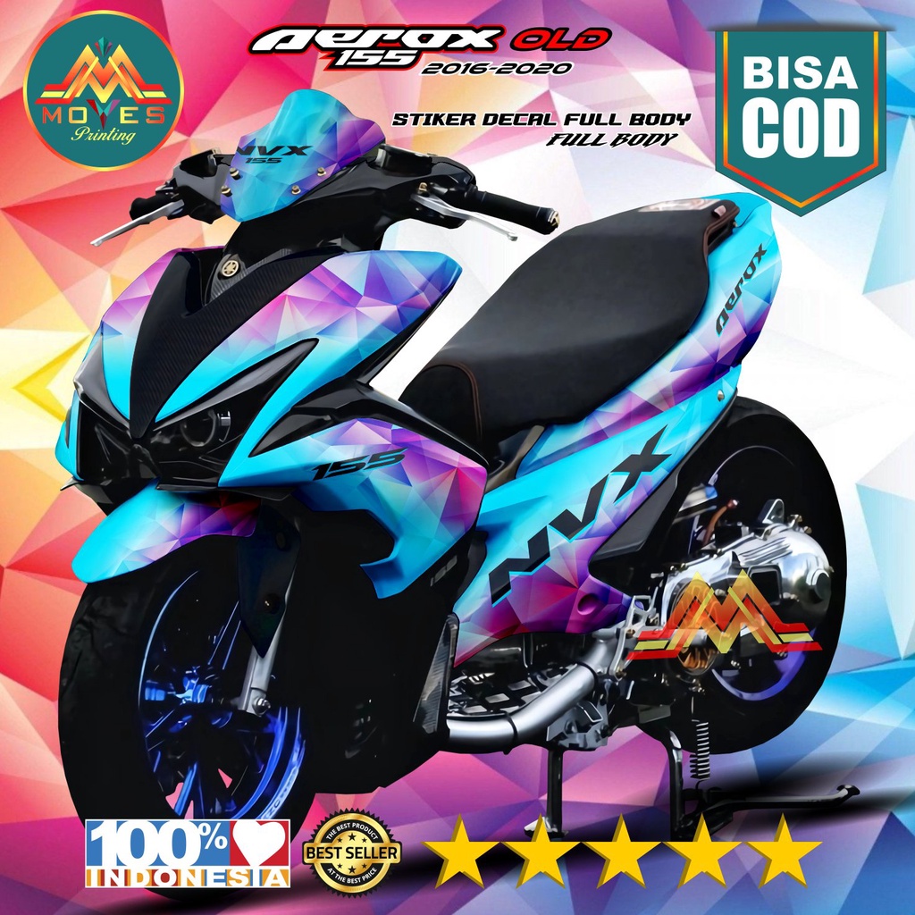 Decal Aerox 155 Old Full Body - Stiker Motor Aerox 155 Old Full Body - Decal Hologram Aerox 155 Old 