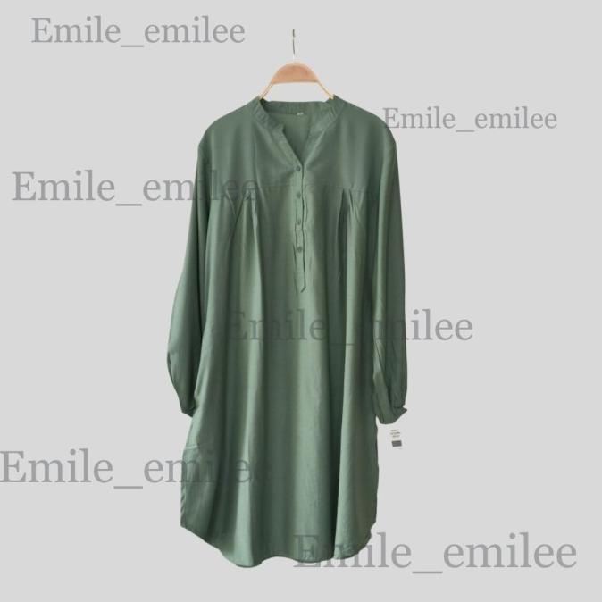 Tunik polos viscose hijau sage