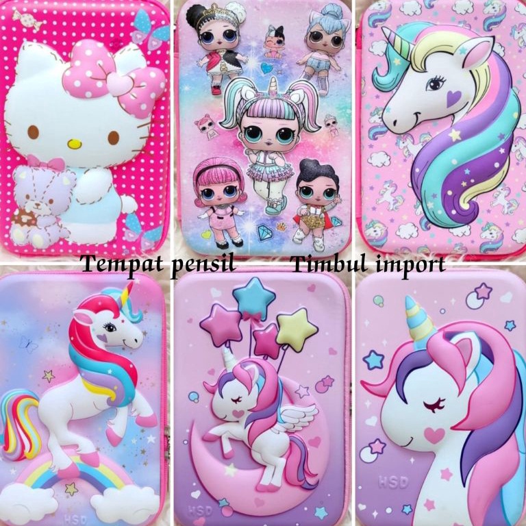 

[NVB] Tempat Pensil,Produk Premium Unicorn Timbul size14x3,5x21,5cm,Bahan halus ➛Stock Banyak
