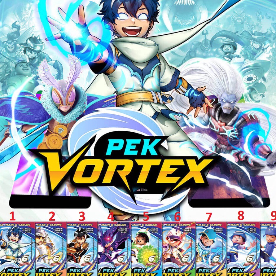 (➛B➤7> Boboiboy Galaxy Card Original Monsta Malaysia - Vortex -laangsung.kirim♫