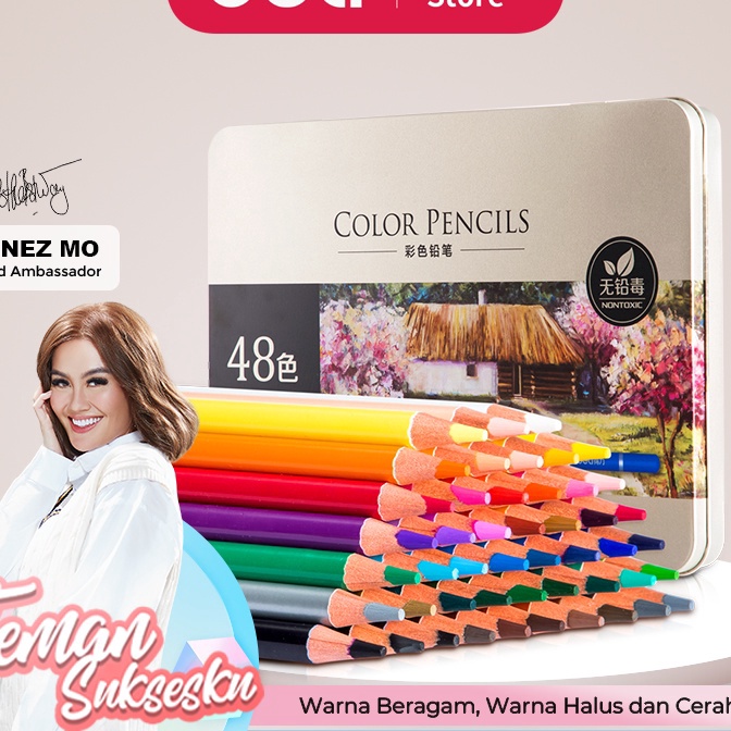 

[❤R❤S-1] Deli High-grade Oil Pencil Color Pensil Warna Minyak 48/72 Warna 6567 6568supeer.keren..