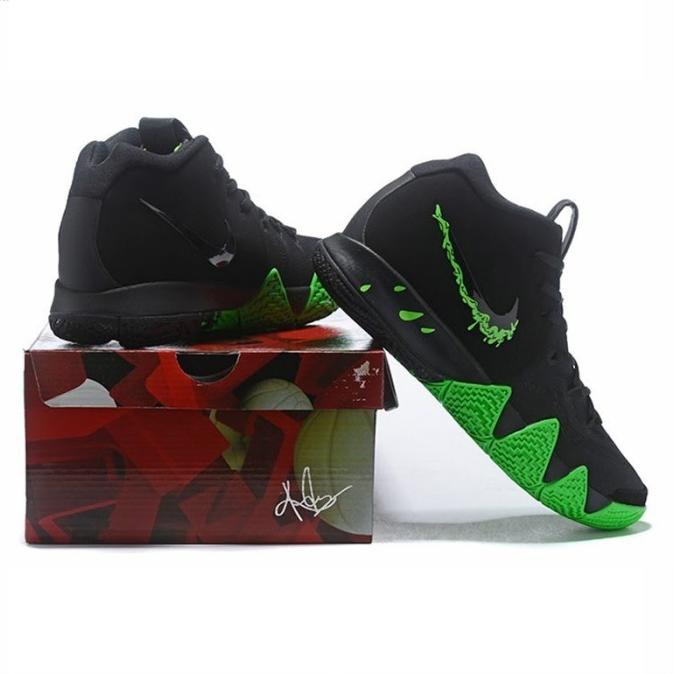 :>:>:>:>] Sepatu Basket Kyrie 4 Black Green Halloween