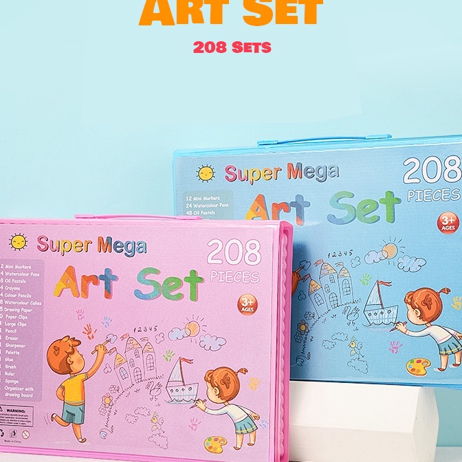 

(AT➲.W♪] Crayon Set 208 Pcs Pensil Warna Lengkap Krayon Set Alat Menggambar Mewarnai Cat Air Lukis Anakmurah.!