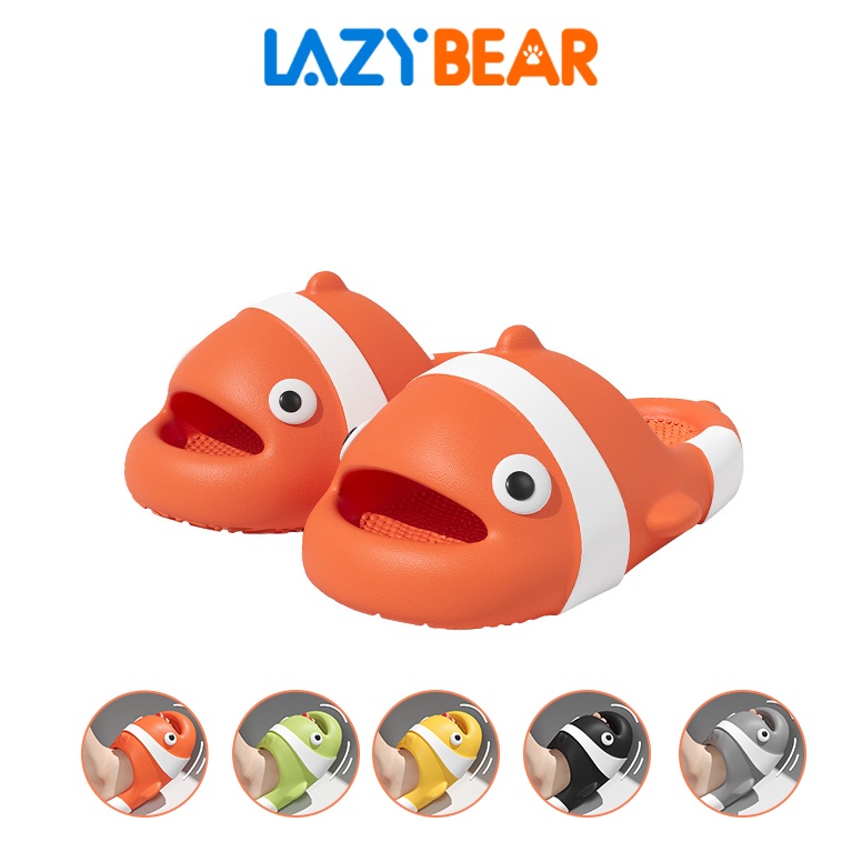 CHEKOUT Lazy Bear Sendal Jelly Wanita /  Sandal Nemo / Sandal Lucu Import / Sandal Karakter Ikan Dew