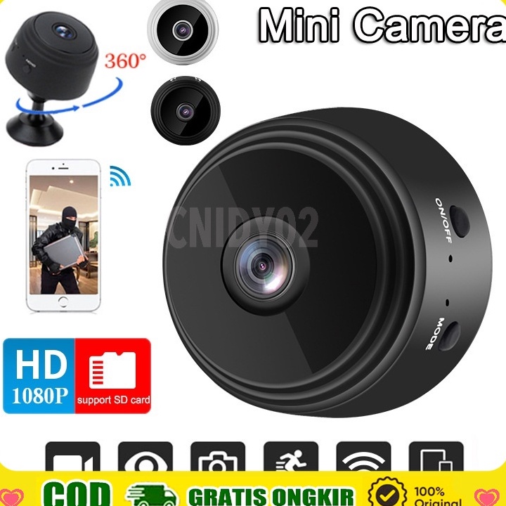 LANGSUNG KIRIM [ COD ] Mini WiFi IP Camera CCTV 1080P - A9 Kamera CCTV Wifi Kamera Pengintai CCTV mi