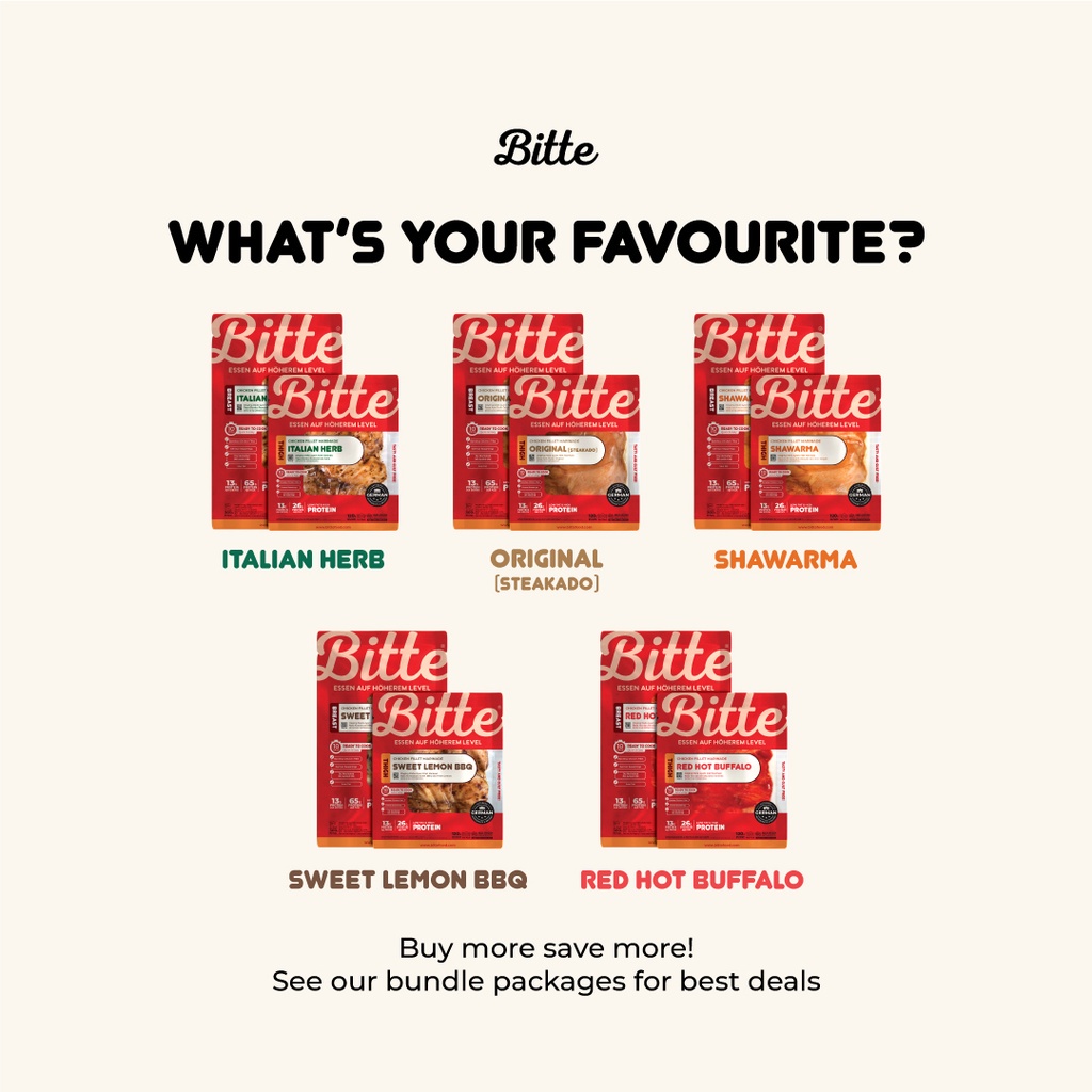 

Bitte Food BUY 1 + 1 Chien Fillet Marinade / Ayam Filet Marinasi 300g