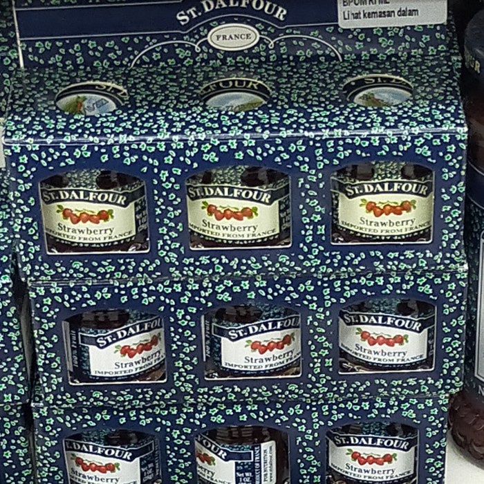 

st dalfour strawberry selai mini multipack isi 3x28gr spread fruit