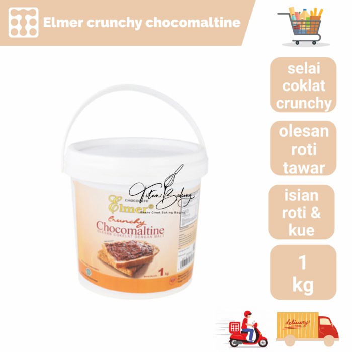 

Selai Coklat Chocolate Crunchy ELMER Chocomaltine 1kg