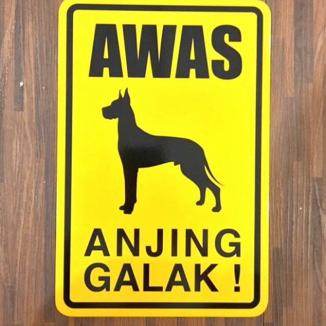 

Promo!! SIGN STICKER ANJING GALAK UK 20X30CM