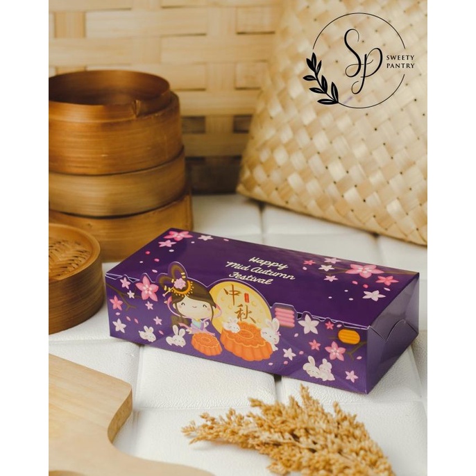 :=:=:=:=] MB RUBY - Dus Box Packaging Kotak kue bulan Mooncake isi 2 uk 125 gr