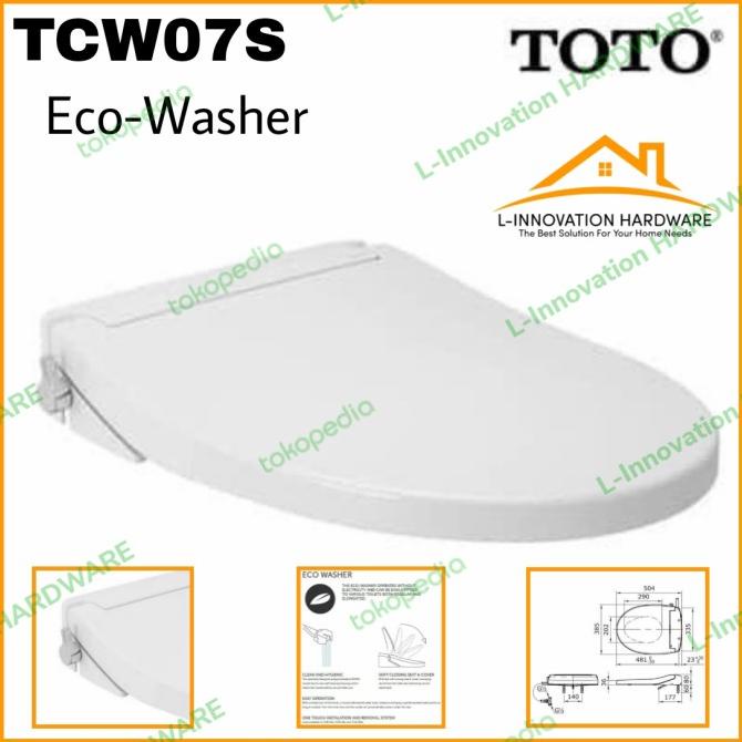 Tutup Closet Duduk Toto Eco Washer Tcw07S Toilet Seat Cover Ecowasher Original