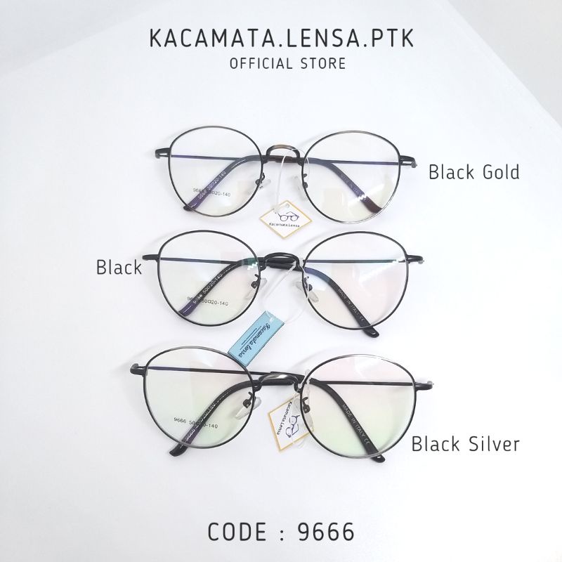 [READY STOCK] Frame Kacamata Bulat Klasik Gradasi Terbaru Pria/Wanita, High &Import Quality