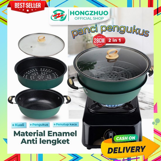 Panci Set Isi 5 Pcs Anti Lengket Promo 3 In 1 Stainless Tebal Murah Panci Kukus Dimsum Jumbo Penci T