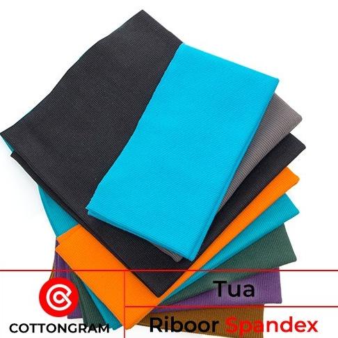 Kain Bahan Rib Jaket Rib bur Spandex Cotton Warna Tua