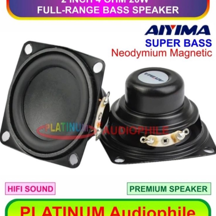 ｀ H Speaker 2 Inch Fullrange Bass Neodymium Magnet 2" Hifi Full range Promo'