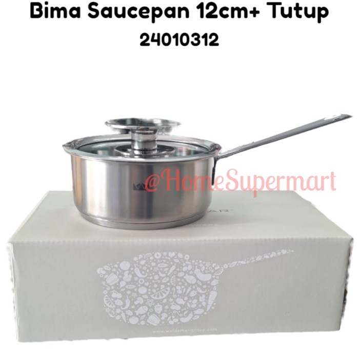 24010312 Mini Sauce Pan 12X5 Cm Glass Cover Waldemar By Bima