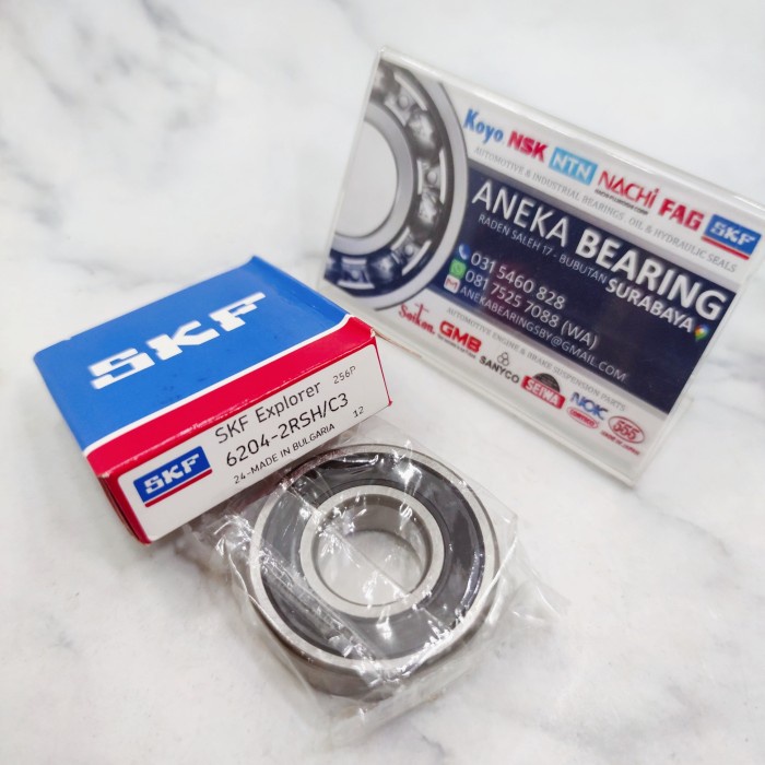 Bearing 6204 2Rs C3 Skf Asli Laker Pintu Motor Pompa Roda 20X47X14 Murah