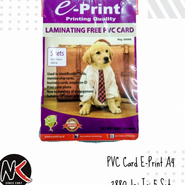 

BigSale,, E-print Laminating Free PVC Card Kertas Laminating Id Card A4 Isi 5