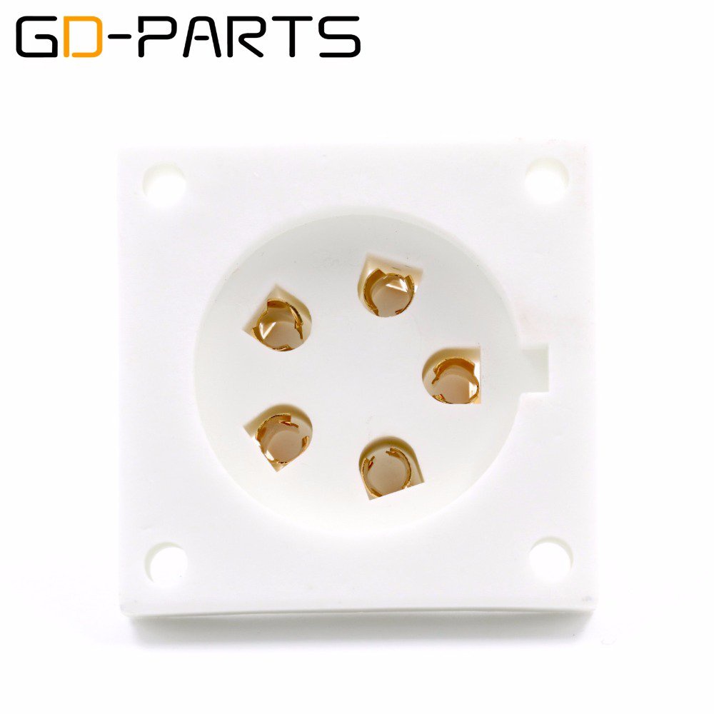 ✅&GD-PARTS 5pin Tube Socket For Aa Ba Be Cd Ce Da P5Gi Chassis Mount Hifi Audio Vintage Tube AMP DIY