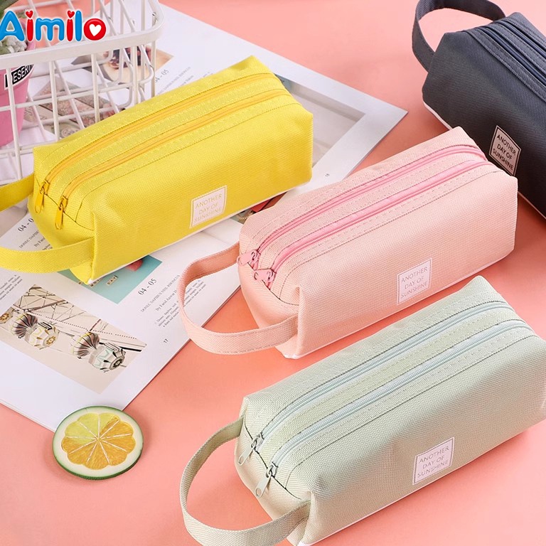 

Model Baru`[READY] Aimilo Kotak Pensil Dan Stationery Dual Zipper Dompet Pensil Tempat Alat Tulis Perlengkapan Sekolah