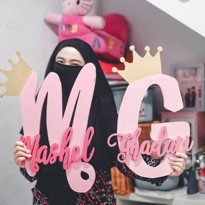 Inisial Nama Huruf Kayu/Nama Backdrop Bestseller Backdrop