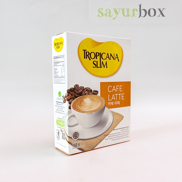 Promo Harga Tropicana Slim Cafe Latte per 10 sachet 14 gr - Shopee