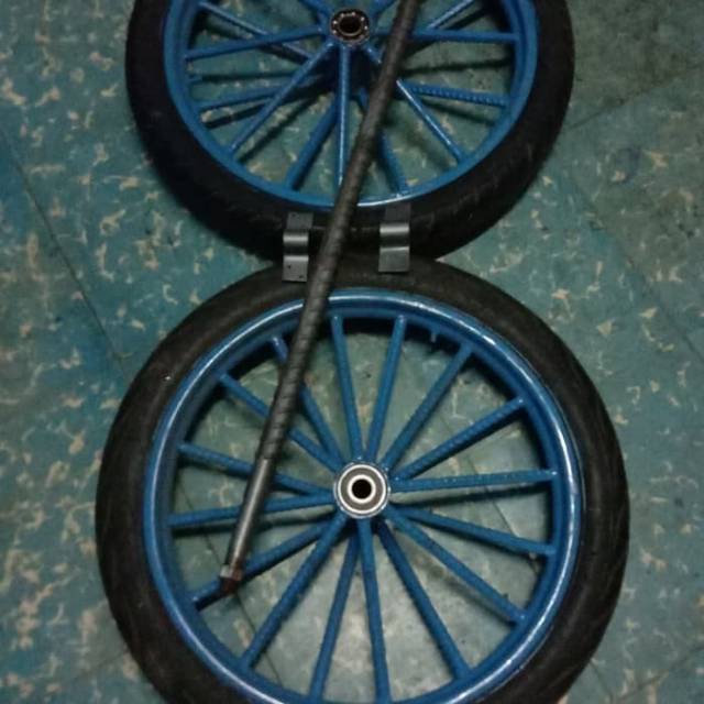 Roda Gerobak 1Set Ruji Besi Palang 8/Roda Trolley/Alat Angkut Barang/Roda Kastor/Ban