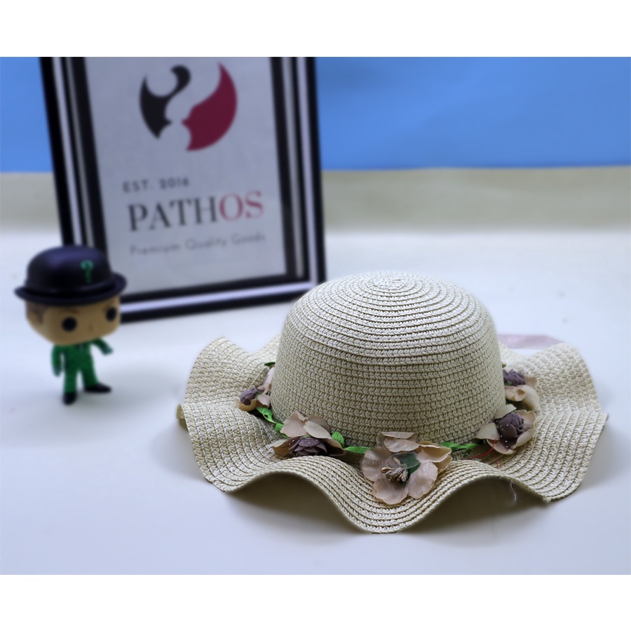 Topi Anak Gelombang Pantai Piknik Liburan Mahkota Bunga