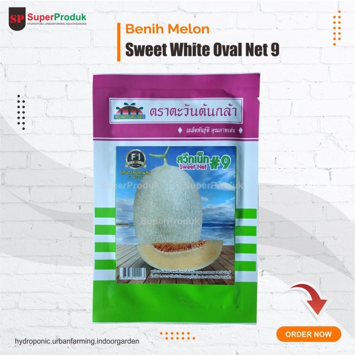 Benih Melon Sweet White Oval Net No.9