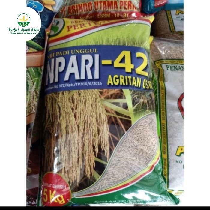 Benih padi unggul INPARI 42 AGRITAN GSR isi 5 kg dari benih pertiwi